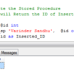 SQL Server – Stored Procedure with Output Parameters