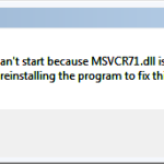 Windows 7 – MSVCR71.dll file missing error